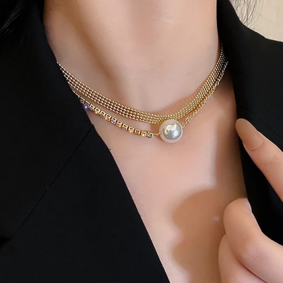 New 18k gold plated two layers Necklace - Picture 1 of 5